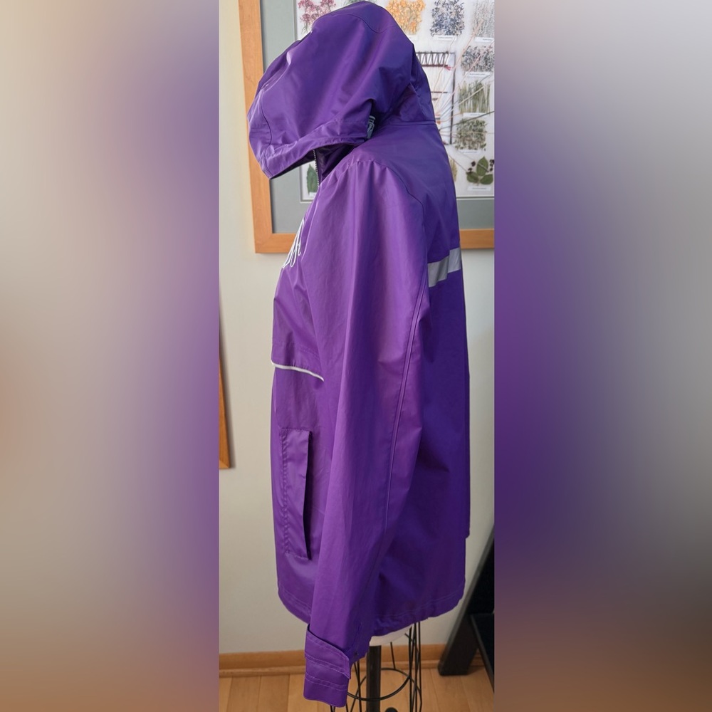 Charles River Apparel Rain Jacket Vented Womens Purple Size S Zip Pockets - Picture 4 of 5